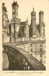 CPA Chambord le château lsommet d'une tour du donjon
