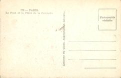 CPM Paris le pont et la place de la Concorde