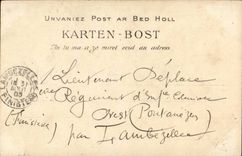 CPA a guy of Gourin Morbihan Brittany (folklore costume headlight lighthouse)