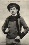 CPA Young man of Quimper Brittany (folklore costume headlight lighthouse)