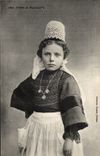 CPA Young girl of Penmar Brittany (folklore costume)