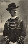 CPA Young man of Scaer Brittany (folklore costume)
