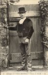 CPA Manners and Breton types Peasant of Gourin Brittany (folklore costume)