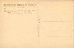 CPA Versailles Table de la Signature du Traite de Paix 