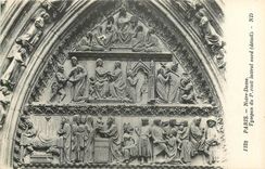 CPA Paris Notre Dame Tympan du Portail lateral nord 