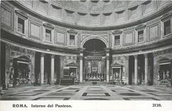 CPA Roma Interno del Pantheon 
