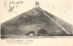 CPA Souvenir de Waterloo Le Lion 