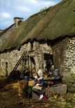 CPM Ferme bretonne Bretagne Folklore Coiffe