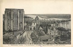 CPA BEAUGENCY(Loiret)-Vue Panormique  le DONJON L'Eglise Notre Dame-le pont sur la Loire