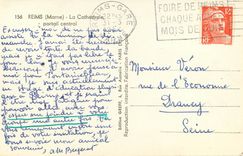 CPA REIMS(Marne)-la cathedrale-portail central