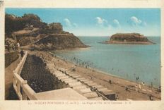 CPA St Quay portrieux ( C du N) La plage et l'Ile de la Comptesse AH
