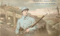 CPA Durant mes longues fonctios c'est a vous que je pense Militaria