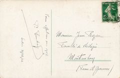 CPA Je suis la porte si quelqu un entre par moi il sera sauve