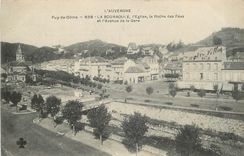 CPA L'auvergne la bourboule l'Eglise la roche des fees et l'Avenue de la gare