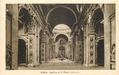 CPA Roma Basilica di S Pietro interno 