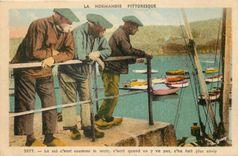 CPA La Normandie Pittoresque La me c'hest coumme le reste Peche Pecheur