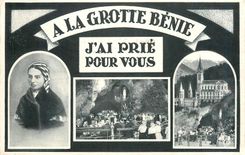 CPA A la Grotte Benie j'Ai prie pour vous 