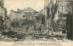 CPA Bombardement de Reims par les Allemands le 19 septembre 1914 