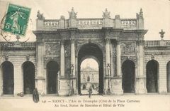 CPA Nancy L'Arc de Triomphe Cote de la Place Carriere 