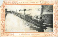 CPA Chocolat Lombart Le Rapide a Choisy le Roi Train