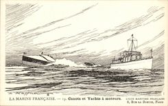 Illustrator CPA Boat Boat the French navy Boats and motor yachts