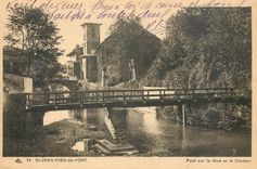 CPA St Jean Pied de Port Pont sur la Nive et le Clocher 