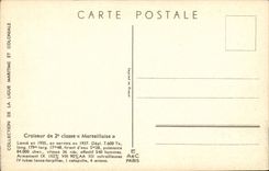 Illustrator Boat Boat CPA Cruiser of 2nd Marseilles class War