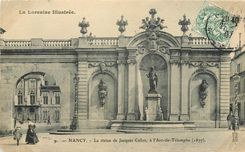 CPA Nancy La Statue de Jacques Callot a l'Arc de Triomphe 