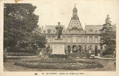 CPA Le Havre Jardin de l'Hotel de Ville 