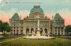 CPA Le Havre La Bourse facade Sud et la Square 