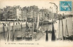 CPA Le Havre Perspective du Grand Quai Bateaux