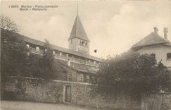 CPA Murten festungsmuer Morat Ramparts