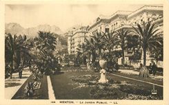 CPA Menton le jardin public