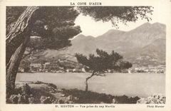 CPA Menton vue prise du cap Martin