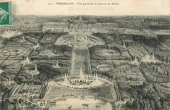 CPA Versailles Vue generale du parc et du palais