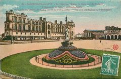 CPA St Germain en laye Le Chateau l'Eglise la gate vus du parterre l'amour et la Folie Darbefeuille