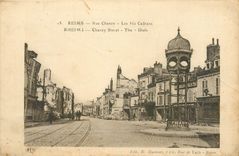 CPA Reims Rue Chanzy Les Six Cadrans Militaria
