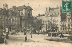 CPA nancy Place Saint Jean et Temple protestant