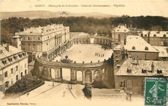CPA Nancy l'hemycycle de la carriere la pepiniere et le palais du Gouvernement XVIIIe siecle