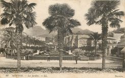 CPA menton les jardins LL