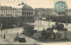 CPA le Havre La place gambetta et le Theatre