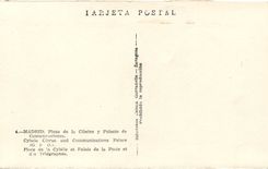 CPA Madrid Place de a Cybele et palais de la Poste et telepgraphes