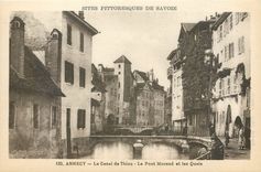 CPA Annency le Canal de Thiou le pont Morand et les Quais