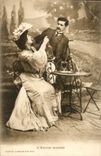 Fantaisie CPA L'amour mouille