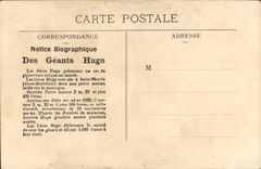 CPA Geants Giants Le Pere Hugo et ses deux fils geants mesurant 2 m 30 et pesant 430 livres