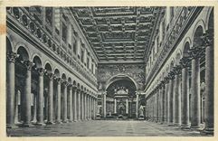 CPA Roma Basilica di S Pablo fuorl le Mura Interno 