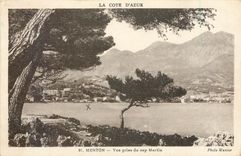 CPA Menton Vue prise du cap Martin 