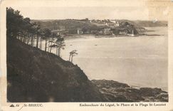 CPA St Brieuc Embouchere du Legue Le Phare et la Plage St Laurent 