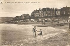 CPA Cabourg Le Villas et la Plage a l'Heure du Bain 
