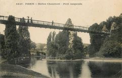 CPA Paris Buttes Chaumont Pont suspendu 